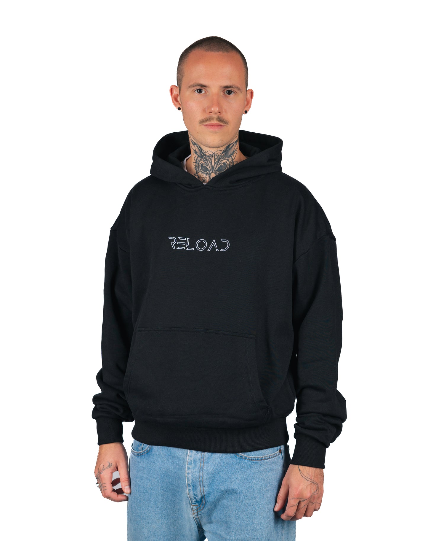 ÜBERGROßER HOODIE SCHWARZ