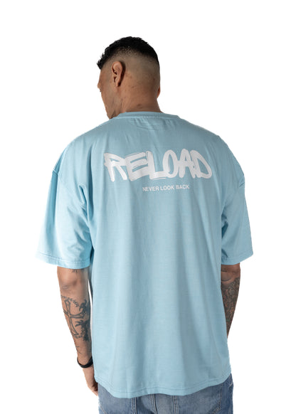 OVERSIZED LIGHT BLUE TEE