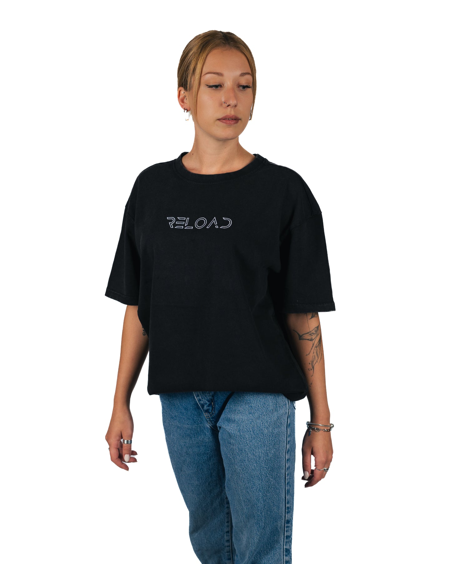 OVERSIZED TEE WASHED BLACK