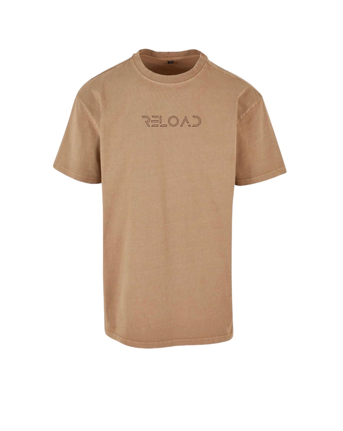 ÜBERGROßES T-Shirt, BEIGE GEWASCHEN 