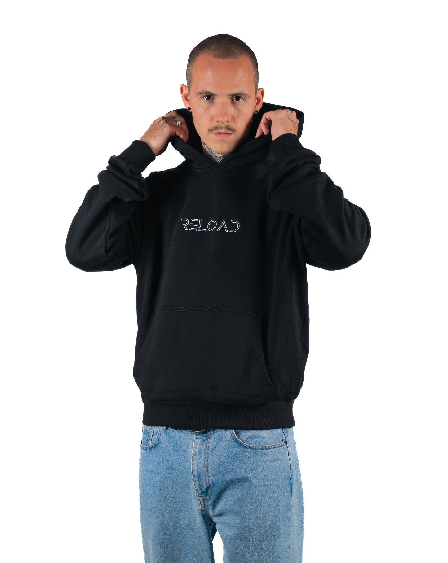 ÜBERGROßER HOODIE SCHWARZ